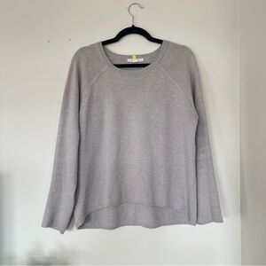 Duffy Grey Cotton Cashmere Crewneck Sweater